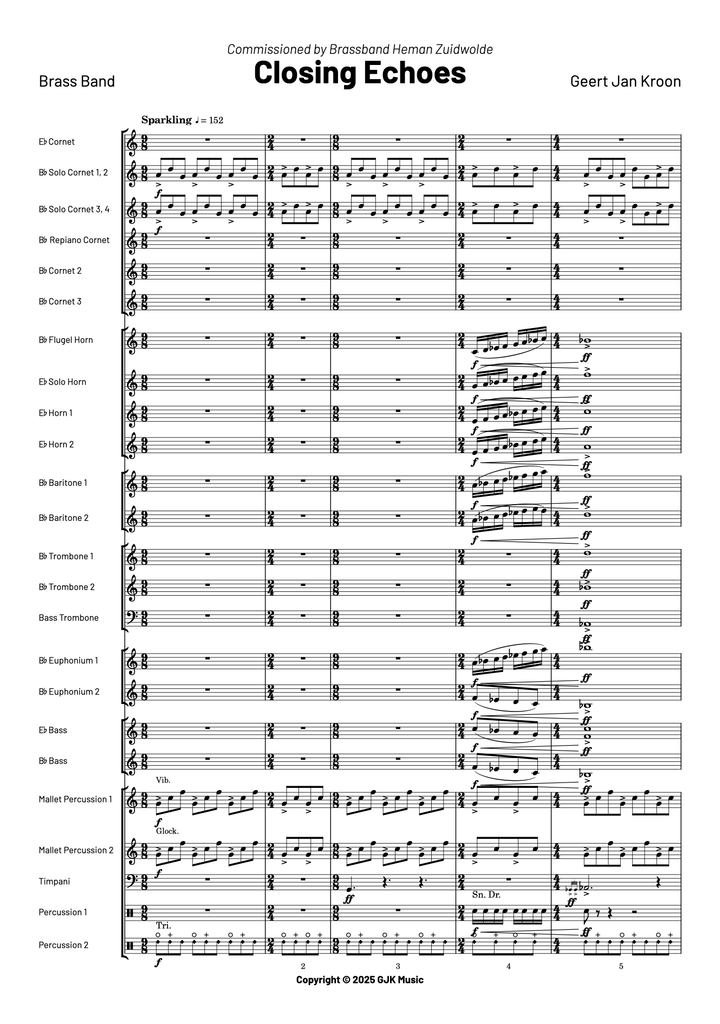 The first page of the Score